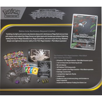 Pokémon Mega Evolution Pitch Black Elite Trainer Box rinkinys (anglų k.)